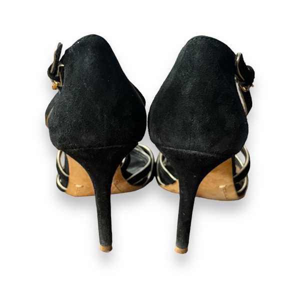 Just in ✨| Tory Burch Suede Leather Trim Embellished Sandals SZ8 - Picture 3 of 4